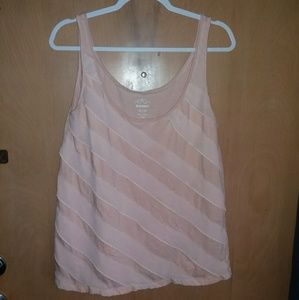 Old Navy Pastel Pink Ruffled Tank Top SZ XL